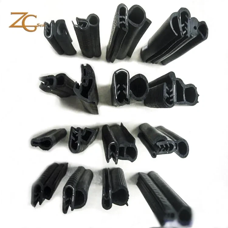 Various types of rubber strips